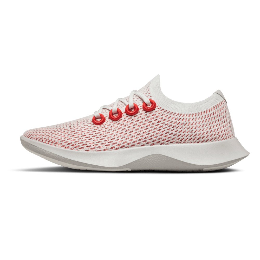 Allbirds Men\'s Tree Dashers - Running Shoes White/Red - JWO316470